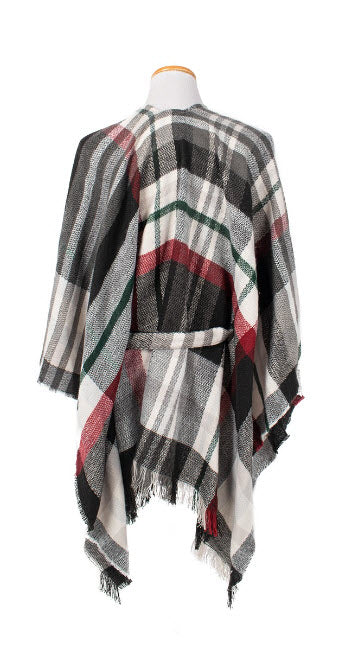 Plaid Wrap Jacket