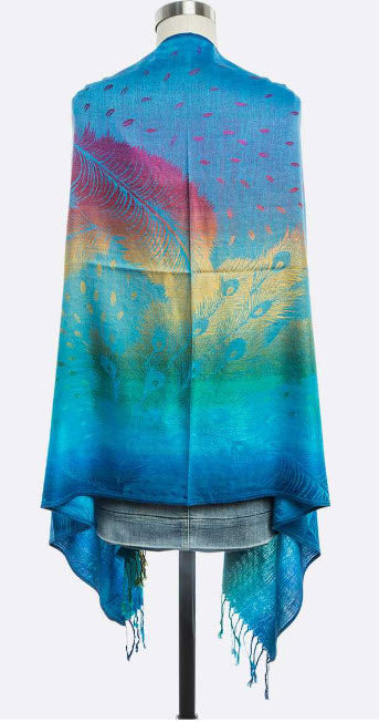 100% Pashmina Feather Scarf