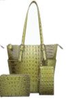 Croc Embossed Tote & Wallet Set