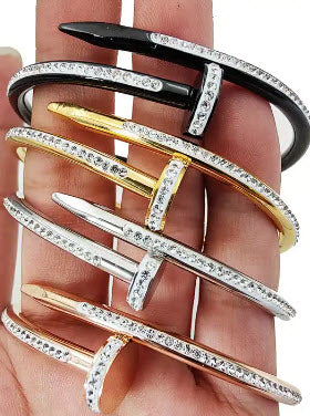 Rhinestone Nail Bracelet