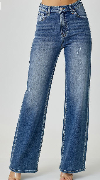 Plus Size High Rise Wide Leg Jeans