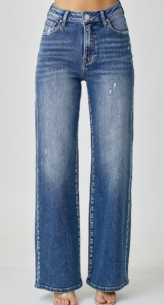 Plus Size High Rise Wide Leg Jeans