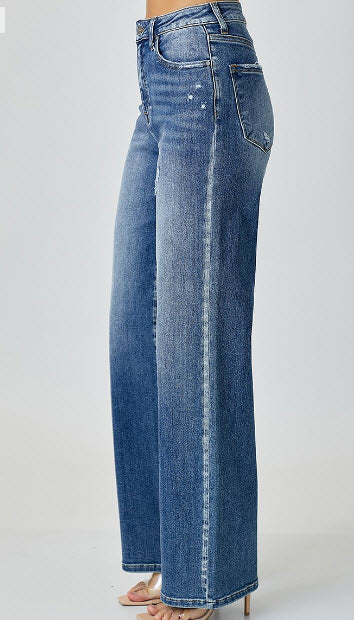 Plus Size High Rise Wide Leg Jeans