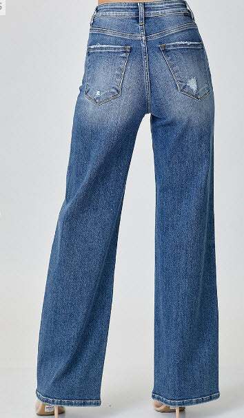 Plus Size High Rise Wide Leg Jeans