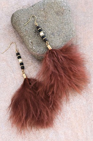 Tassel Feather Earrings